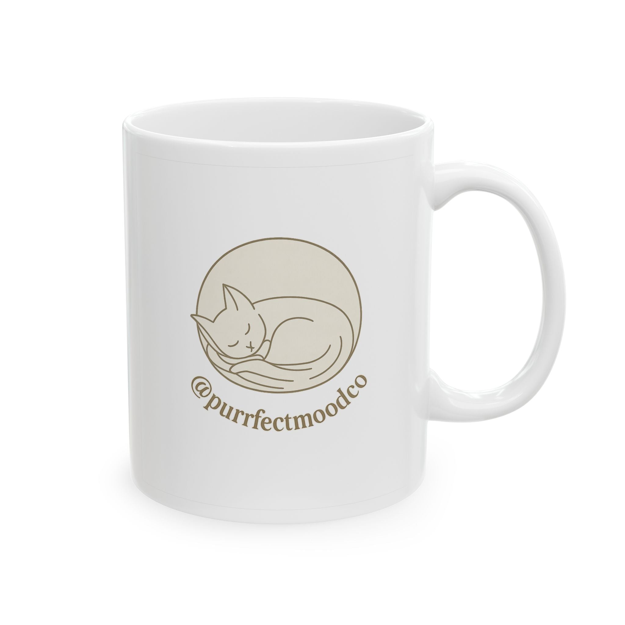 Left-Handed Purrfect Mood Co. — Cozy Ceramic Mug